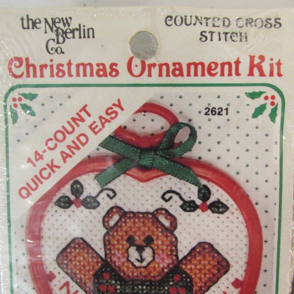 Santa/Mouse/Bear Mini Cross Stitch Kits - Christmas Ornaments - Picture 4 of 12